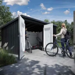 Multi tuinhuis dubbele deur/dicht 9,5 m2 onbehandeld 218 x 432 x 220 cm