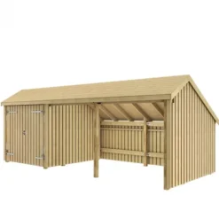 Multi tuinhuis dubbele deur / open 15,5 m2 onbehandeld 248 x 635 x 250 cm