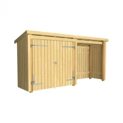 Multi tuinhuis dubbele deur/open 4,7 m2 onbehandeld 109 x 432 x 218 cm