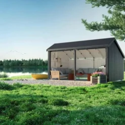 Multi tuinhuis open 10,5 m2 onbehandeld 248 x 432 x 250 cm