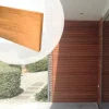 Open gevelbekleding hardhout Jatoba horizontaal 2,1 x 14,5 cm