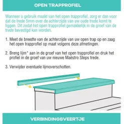 Open trapprofiel - Florida Oak - 130 x 7 cm