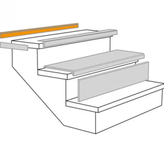 Open trapprofiel - Licht Eiken - 130 x 5,6 cm