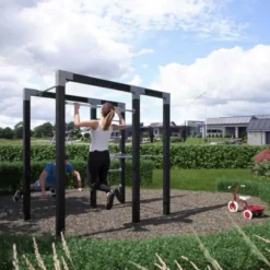 Outdoor fitnesstoestel geïmpregneerd hout - model 2