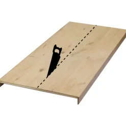 Overzettrede met neus (2 stuks) - Eikenhout 3 mm toplaag Rustiek