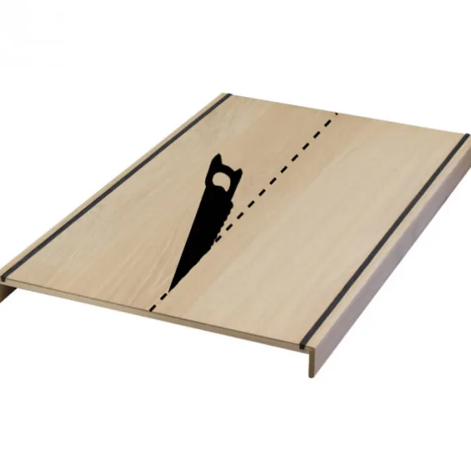 Overzettreden met neus (2 stuks) - Eikenhout 3 mm toplaag Natuur - Met sleuf voor antislipstrip