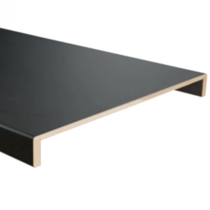 Overzettreden met neus (2 stuks) - Laminaat - Vasteras Zwart Houtnerf - 90 x 61 cm