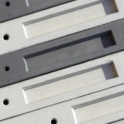 Paal beton diamantkop - begin-eindpaal 8,5 x 8,5 cm grijs