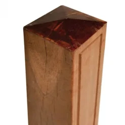 Paal hardhout bankirai 11 x 11 cm diamantkop geschaafd