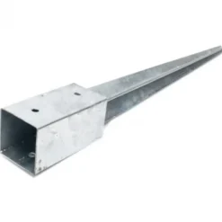 Paalhouder gepunt verzinkt blank (7,1 x 7,1 x 75 cm)