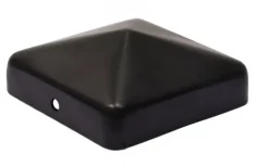 Paalkap zwart gepoedercoat (binnenmaat 7,1 x 7,1 cm)