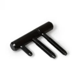 Paumelle voor houten kozijn 75 x 14 mm voor opdekdeuren - zwart gepoedercoat