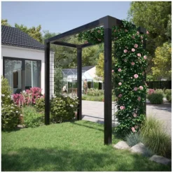Pergola hout met gaaspanelen - 198 x 108 x 208 cm