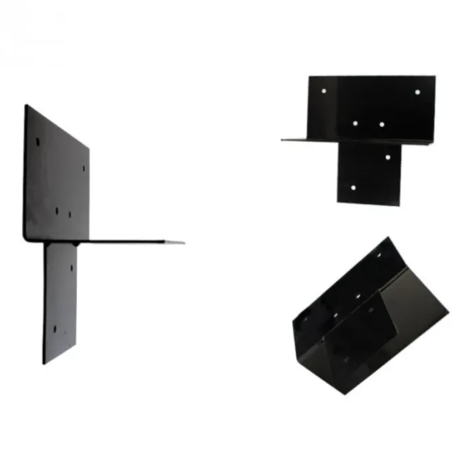 Pergola Verlenging Zwart Gecoat - 9 x 9 cm palen - 2 stuks