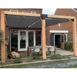 Pergola Vloerelement Zwart Gecoat - 9 x 9 cm palen - 2 stuks