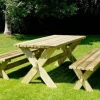 Picknicktafel vuren geimpregneerd - Nostalgi - 76 x 177 x 72 cm