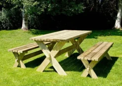 Picknicktafel vuren geimpregneerd - Nostalgi - 76 x 177 x 72 cm
