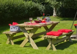 Picknicktafel vuren geimpregneerd - Nostalgi - 76 x 177 x 72 cm