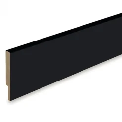 Plint Modern - Mat zwart 248,6 x 12 x 1,6 cm (5 lengtes)