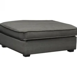 Poef - Mazur - stof Kiss grijs 66