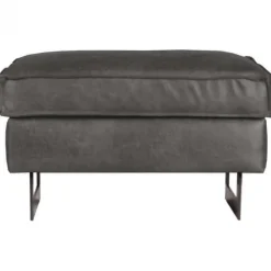 Poef - Riverdance - leer Colorado grijs 02