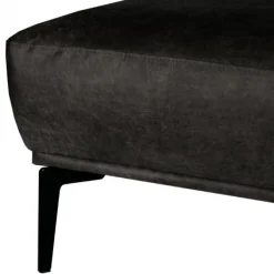 Poef - Tulp - leer Colorado antraciet 01