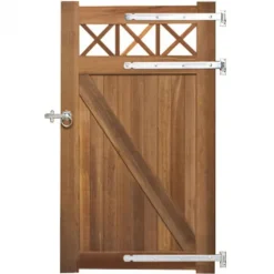 Poort hardhout bankirai Belmonte met trellis incl. beslag (100 x 180 cm)