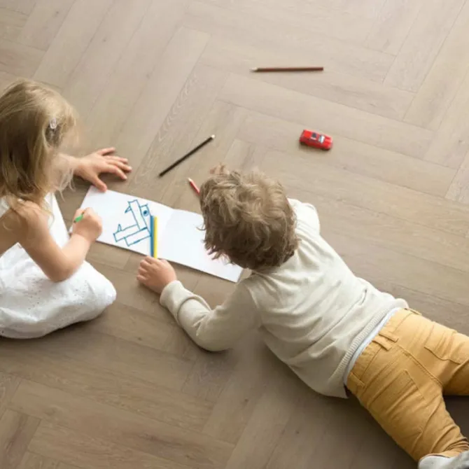 PVC click vloer - Visgraat Lumber - 2,32 m2