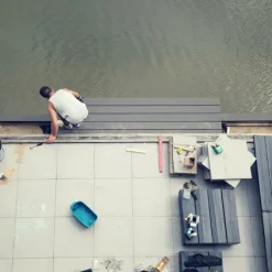 Randafwerking recht Steengrijs / Lava (2,2 mtr)