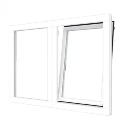 RKC Meranti wit - draai/kiep LD + vast - 154,8 x 107,4 cm