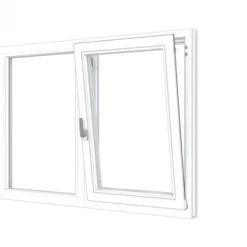 RKC Meranti wit - vast + draai/kiep RD - 154,8 x 107,4 cm