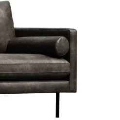 Rolkussens Daisy - leer Colorado antraciet 01 (2 stuks)