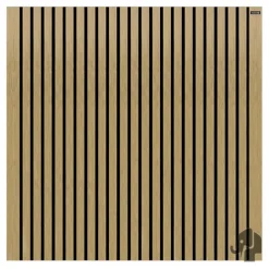 Schutting composiet co-ex Stripes Black - Eik (180 x 180 cm)