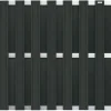 Schutting composiet Design antraciet met blank aluminium frame (180 x 180 cm)