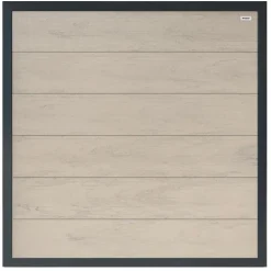 Schutting composiet Forte betongrijs met antraciet aluminium kader (180 x 180 cm)