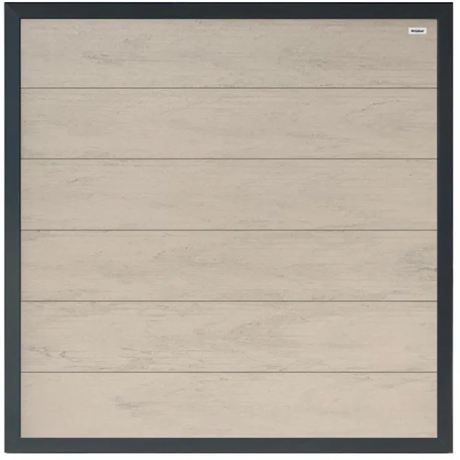 Schutting composiet Forte betongrijs met antraciet aluminium kader (180 x 180 cm)