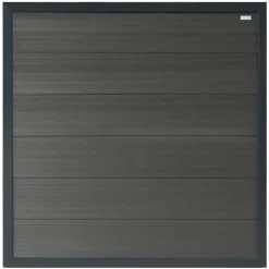 Schutting composiet Forte antraciet met antraciet aluminium kader (180 x 180 cm)
