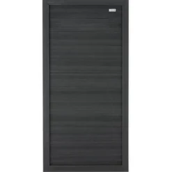 Schutting composiet Forte antraciet met antraciet aluminium kader (90 x 180 cm)