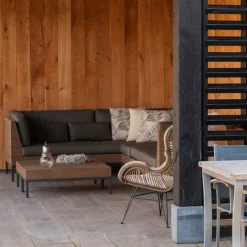 Schutting Douglas - Louvre horizontaal zwart (84,4 x 220 cm) module A