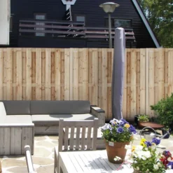 Schutting grenen Finch recht 15L rvs groen geimpregneerd (180 x 180 cm) schermdikte 4,7 cm