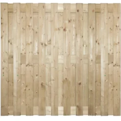 Schutting grenen recht 3-liggers 19L rvs groen geimpregneerd rvs (180 x 180 cm) dikte 4,5 cm