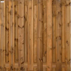 Schutting grenen XL recht 15L bruin geimpregneerd (200 x 200 cm) schermdikte 4,7 cm