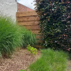 Schutting grenen XL recht 15L bruin geimpregneerd (200 x 200 cm) schermdikte 4,7 cm