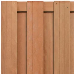 Schutting hardhout keruing Robuust recht 15L (180 x 180 cm) v-groef schermdikte 4,2 cm