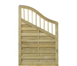 Schutting met doorkijk - Rondo schuin groen geimpregneerd (90 x 142/104 cm)