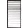 Schutting shutter hardhout keruing met verstelbare lamellen zwart (90 x 180 cm)