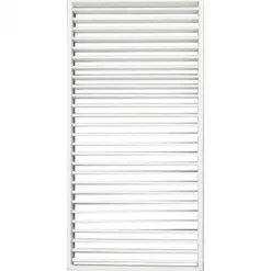 Schutting shutter hardhout keruing met verstelbare lamellen wit (90 x 180 cm) schermdikte 6,8 cm