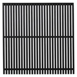 Schutting vuren - Sendai louvre recht zwart (180 x 180 cm)