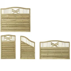 Schutting vuren - serie Rondo - toog groen geimpregneerd