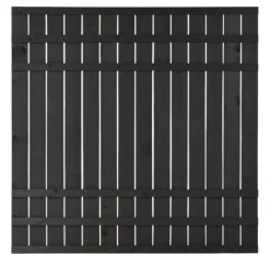 Schutting vuren - serie Rustik - recht zwart ruw